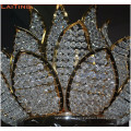 LAITING American Country Style Tree Leaf Chandelier K9 Lampadario Crystal Luminary Lotus Hanging Lamps LT-71001